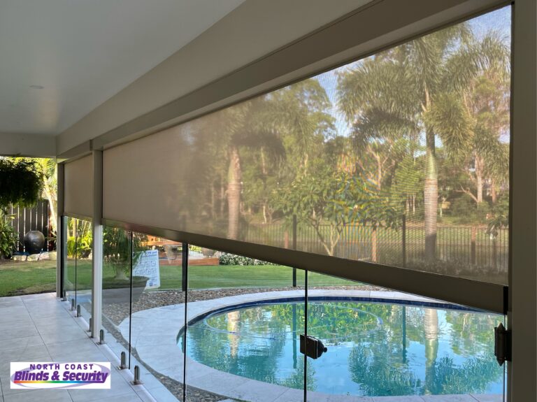 Zipscreen is an Australian designed and made blind that takes outdoor living to a whole new level. North Coast Blinds & Security is excited to offer this seamless shade solution to our customers. Zipscreen is wind, rain, sun and insect resistant yet it doesn’t sacrifice your view or privacy. It’s also coastal approved and is anti-glare.  The durable screen is built to last and turns your outdoor area into a beautiful extension of your home, meaning you can enjoy comfortable and protected