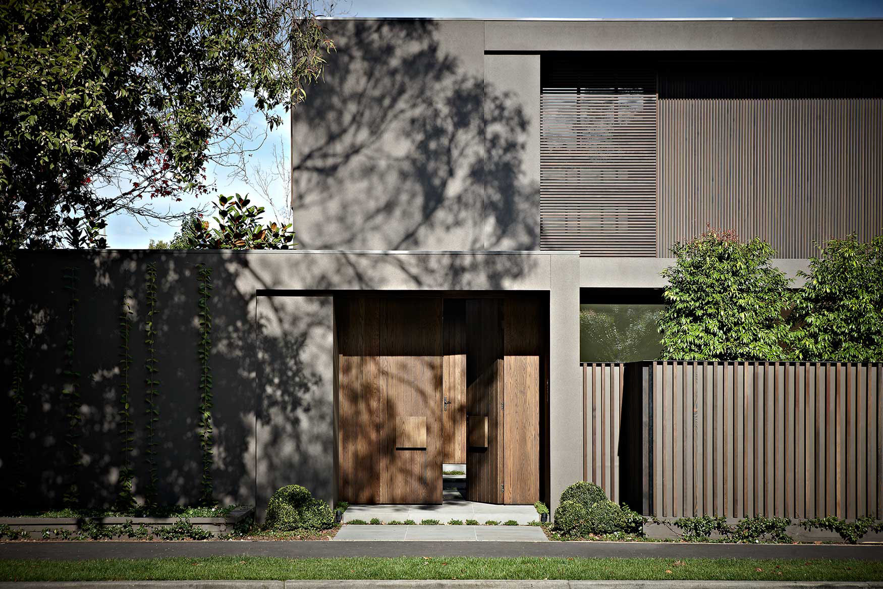 outside of house with screens